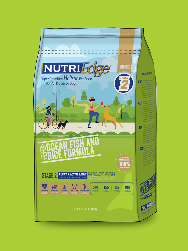 Stage 2 – Ocean Fish & Rice Formula / Designed for Puppy & Active Adult ...